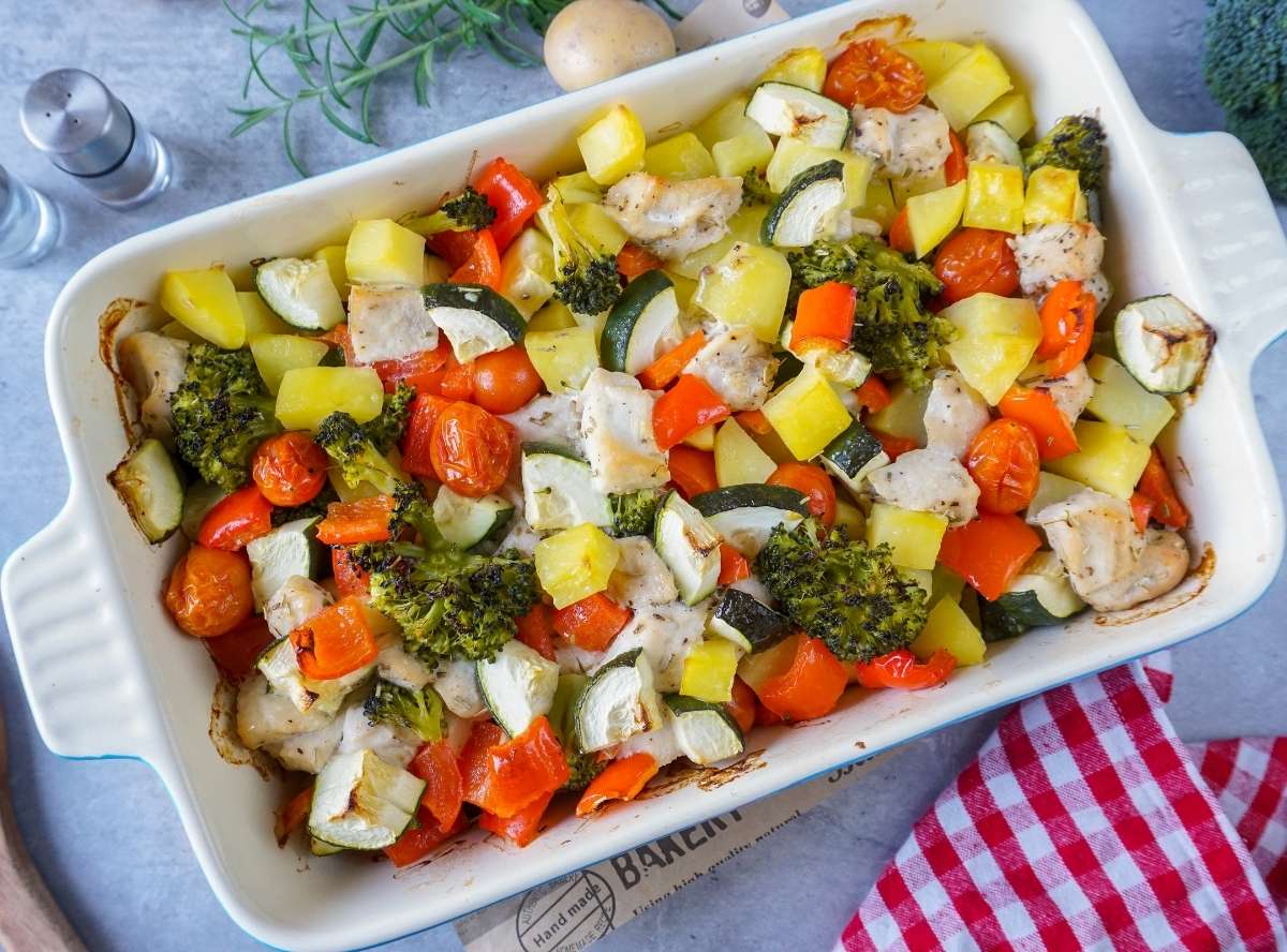 Ofengemüse mit Hähnchen
