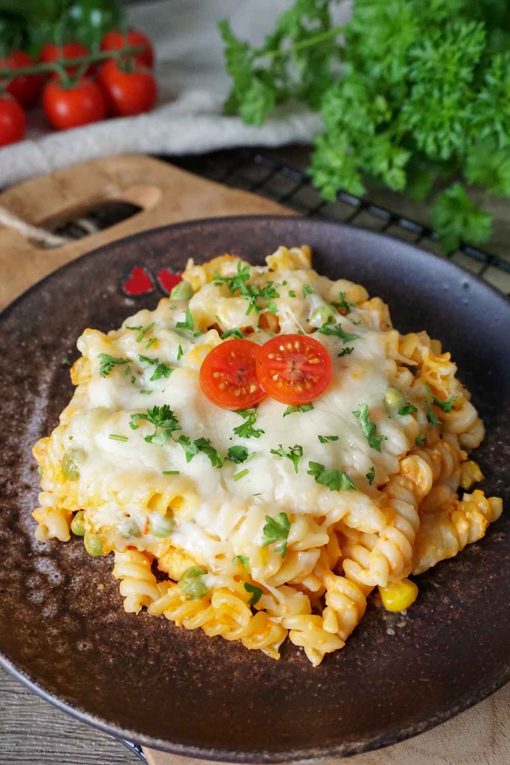 Schnelle Ofennudeln mit Gemüsesauce Schnelle Ofennudeln mit Gemüsesauce