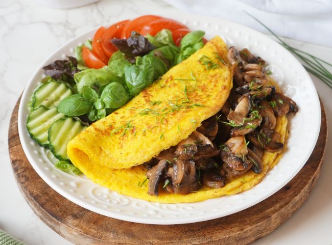 Omelette mit Champignons