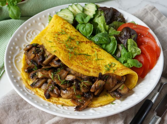 Omelette mit Pilzen