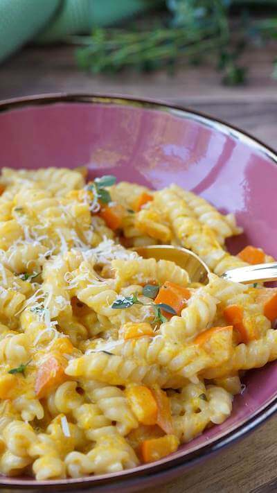 One Pot Pasta mit Kürbis One Pot Pasta mit Kürbis