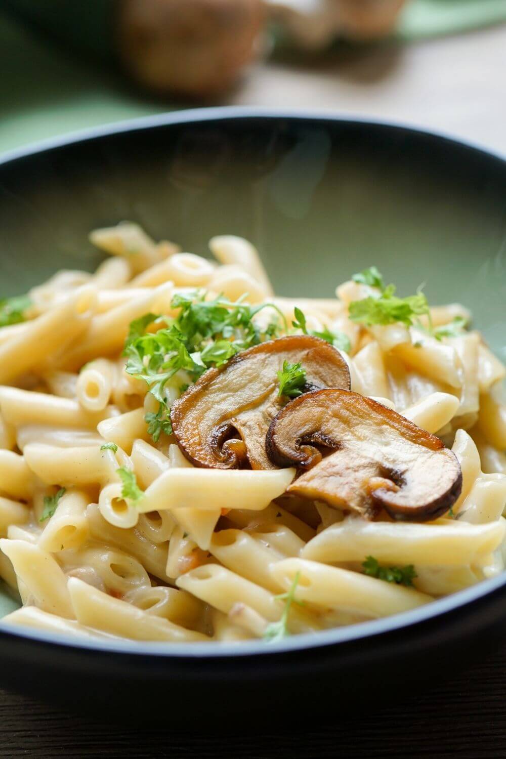 One Pot Pasta mit Champignons