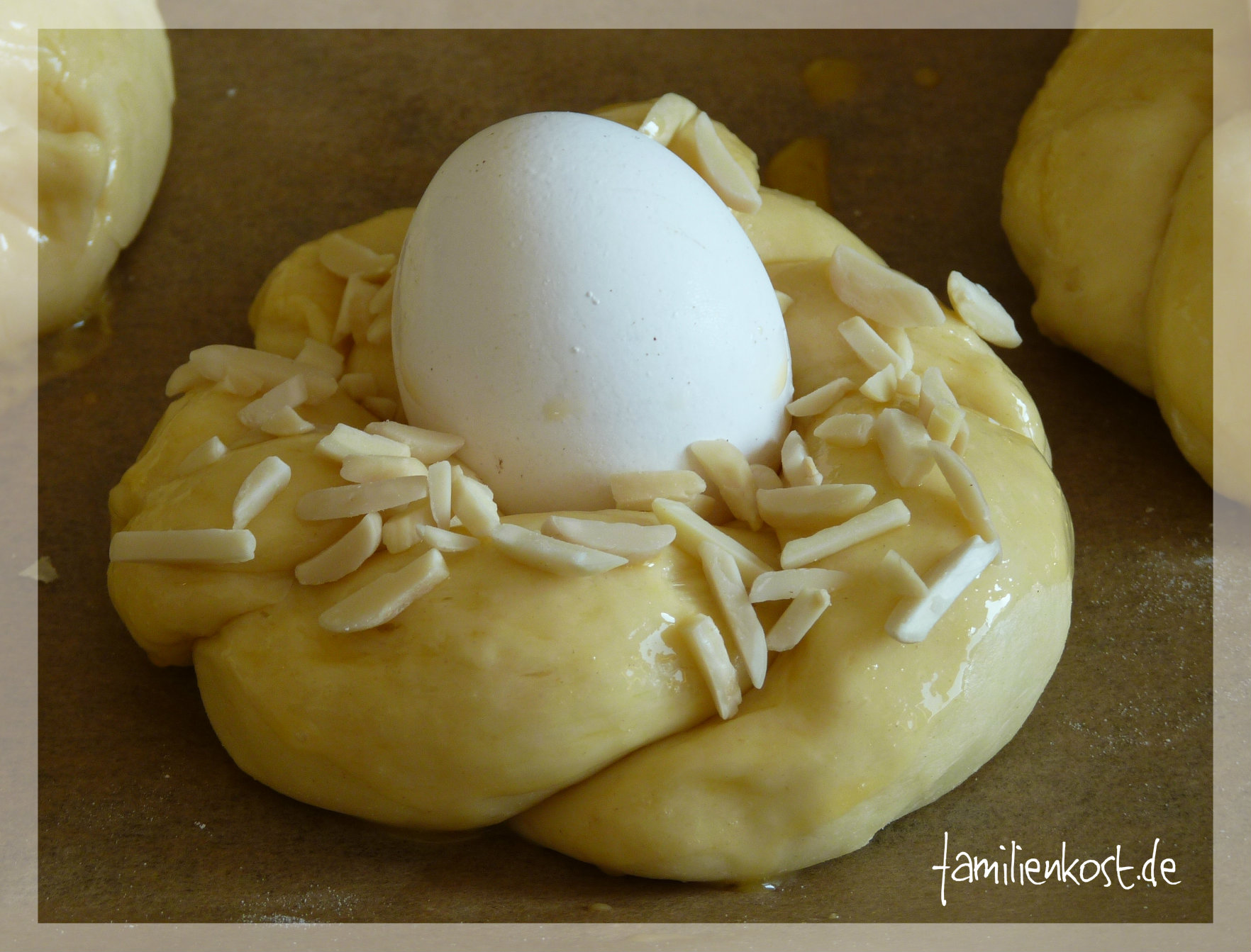Osternest aus Hefeteig – Backen für Ostern mit Kinder