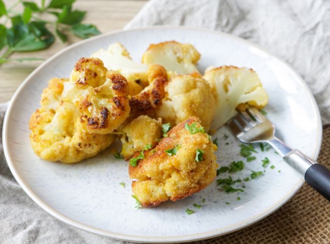 Blumenkohlschnitzel aus dem Ofen