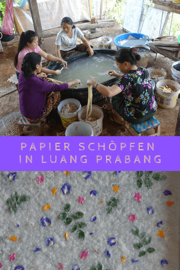 Papierschöpfen in Luang Prabang Papierschöpfen in Luang Prabang