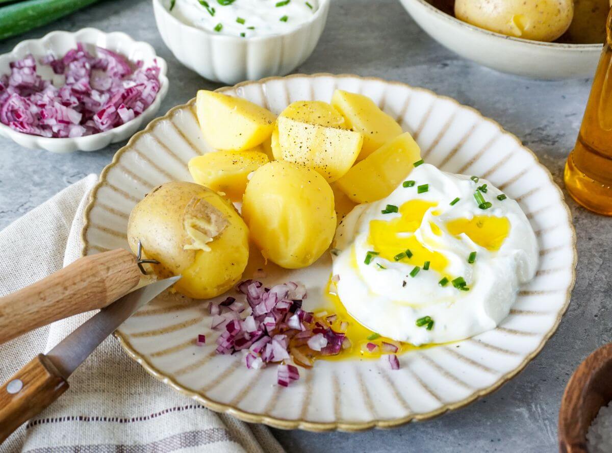 Pellkartoffeln mit Quark