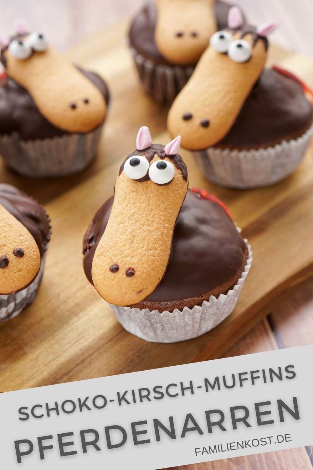 Pferdemuffins Schoko-Kirsch zum Kindergeburtstag