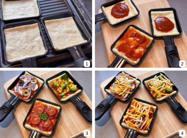 Pizza im Raclette machen Pizza im Raclette machen