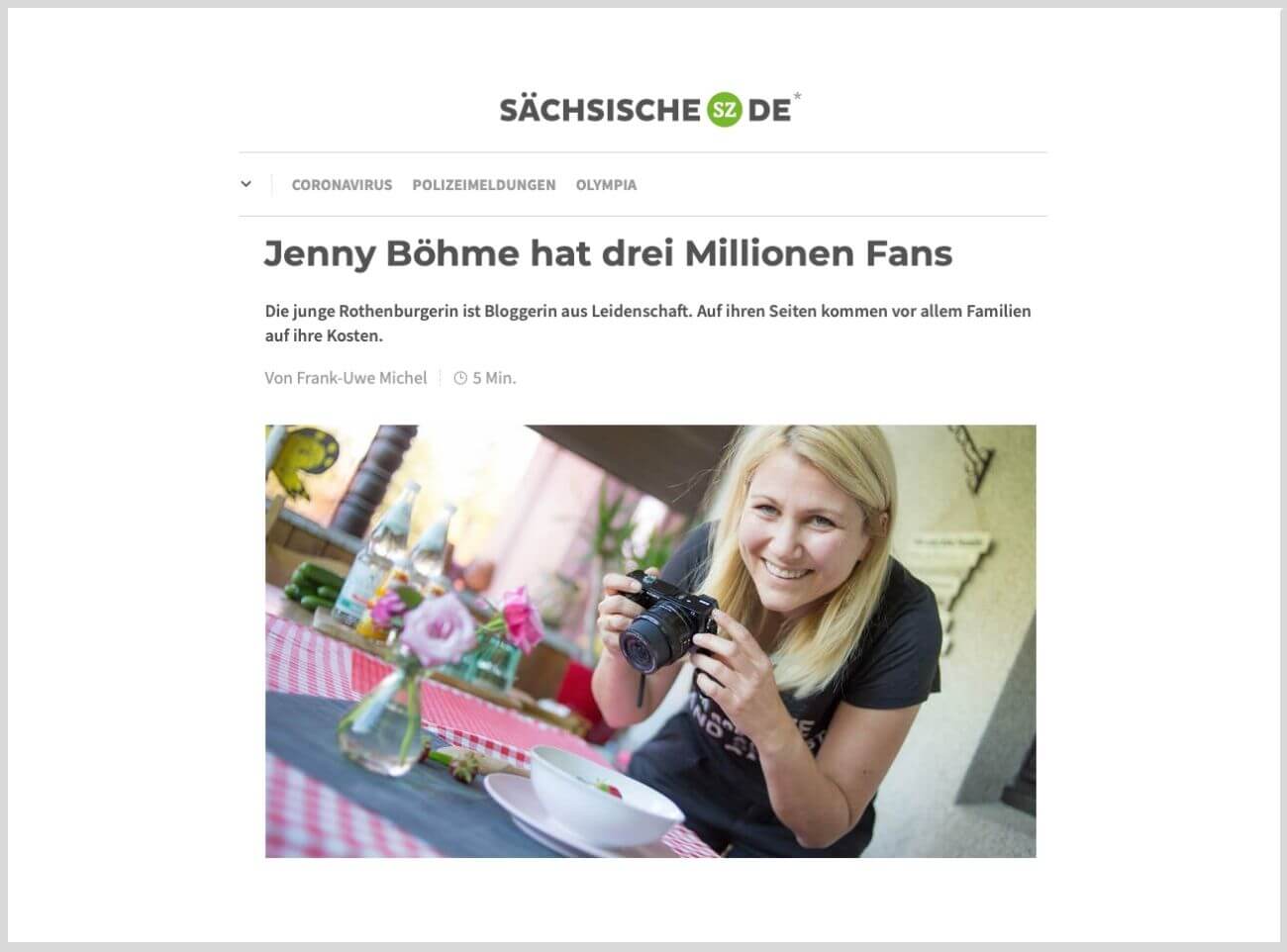 Sächsische Zeitung - Jenny Böhme