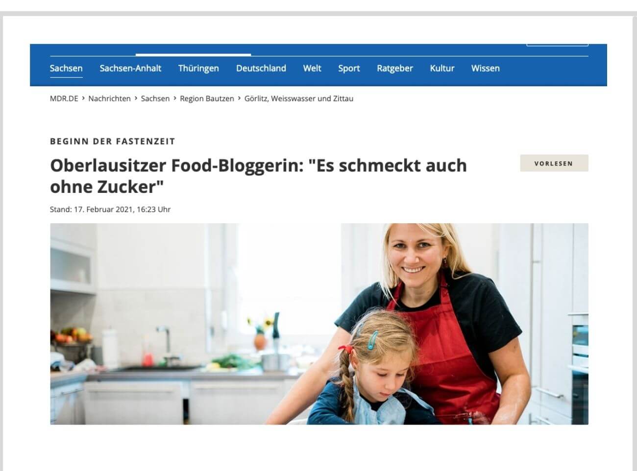 Es schmeckt auch ohne Zucker (mdr, 02/21)