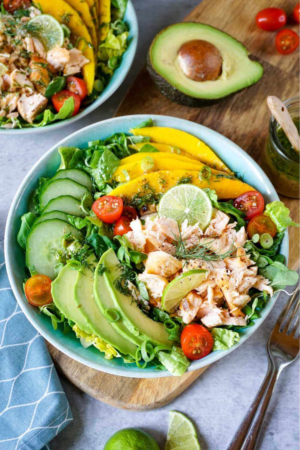 Pulled Lachs Salat Bowl Pulled Lachs Salat Bowl