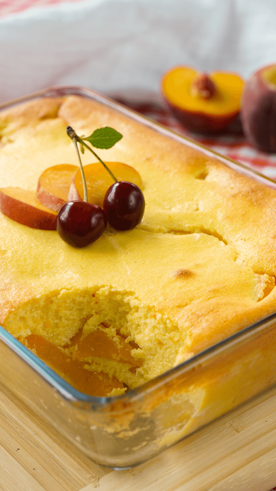 Schneller Quark Grieß Auflauf mit Obst