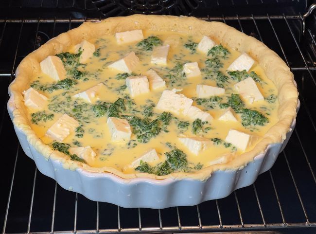 Quiche mit Spinat und Feta