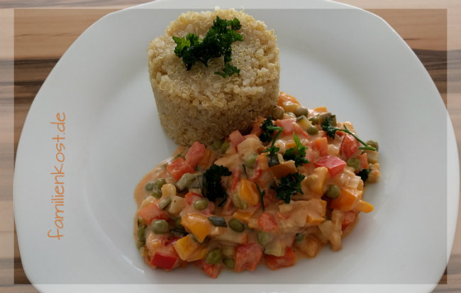 Rezept für Quinoa-Gemüsegulasch Rezept für Quinoa-Gemüsegulasch