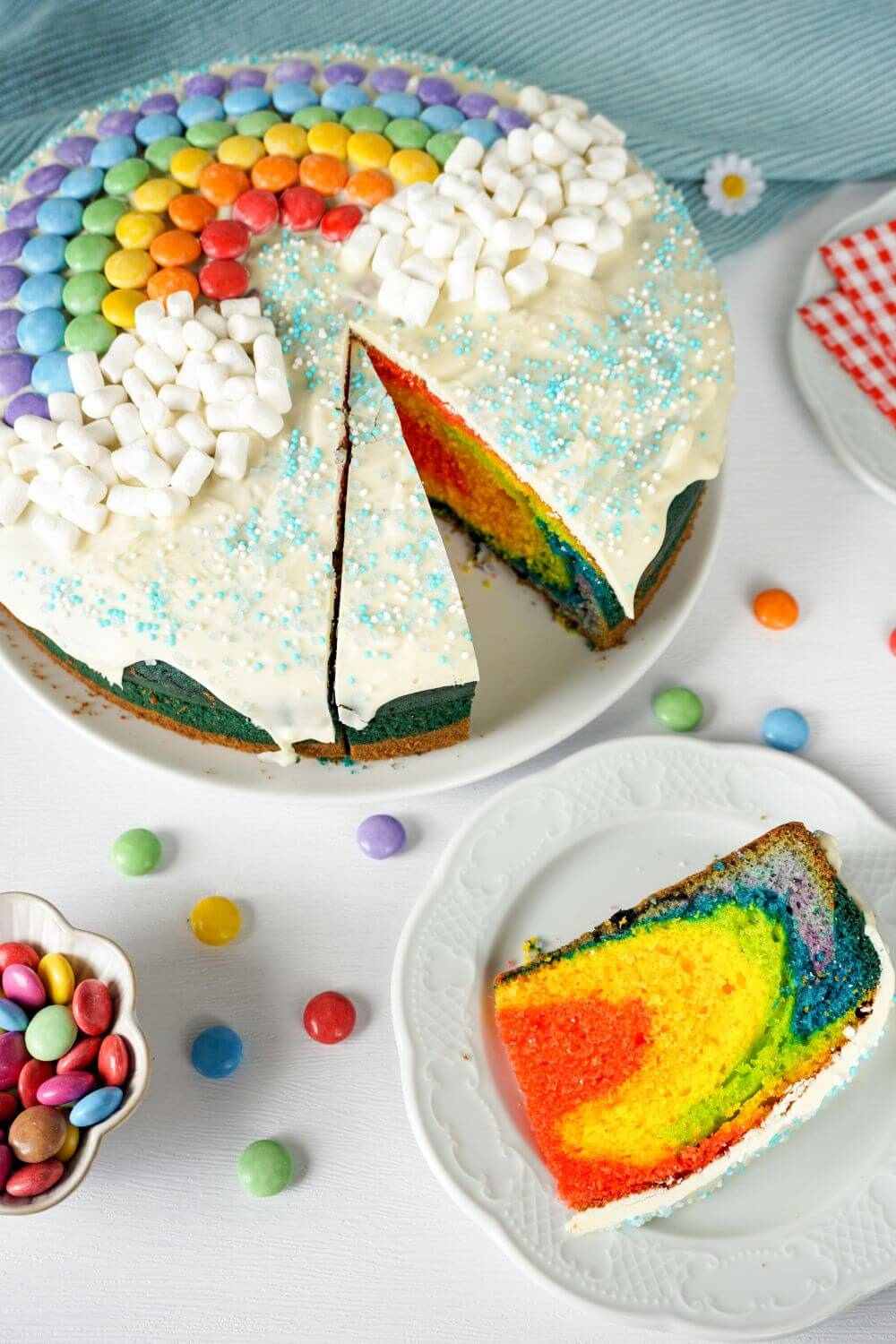 Regenbogenkuchen