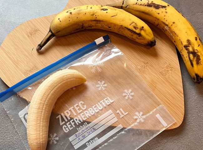 Reife Bananen einfrieren
