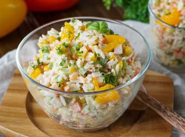 Reissalat Mit Mandarinen Schinken Und Paprika - Rezepte Suchen
