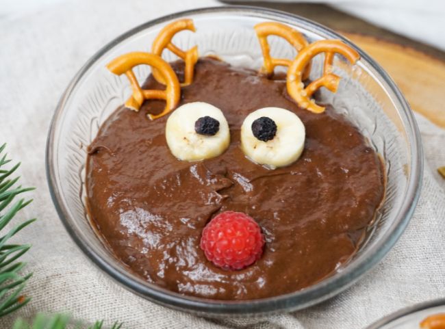 Rentier-Dessert zu Weihnachten