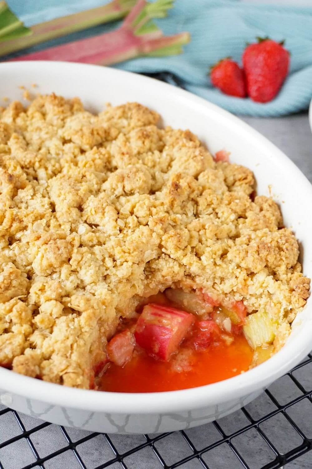 Erdbeer Rhabarber Crumble Erdbeer Rhabarber Crumble