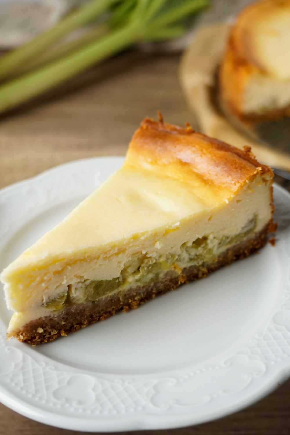 Käsekuchen mit Rhabarber Käsekuchen mit Rhabarber