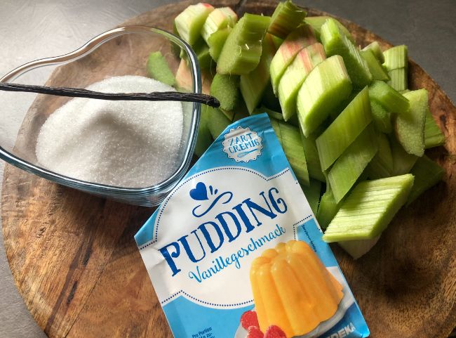 Rhabarberpudding Zutaten