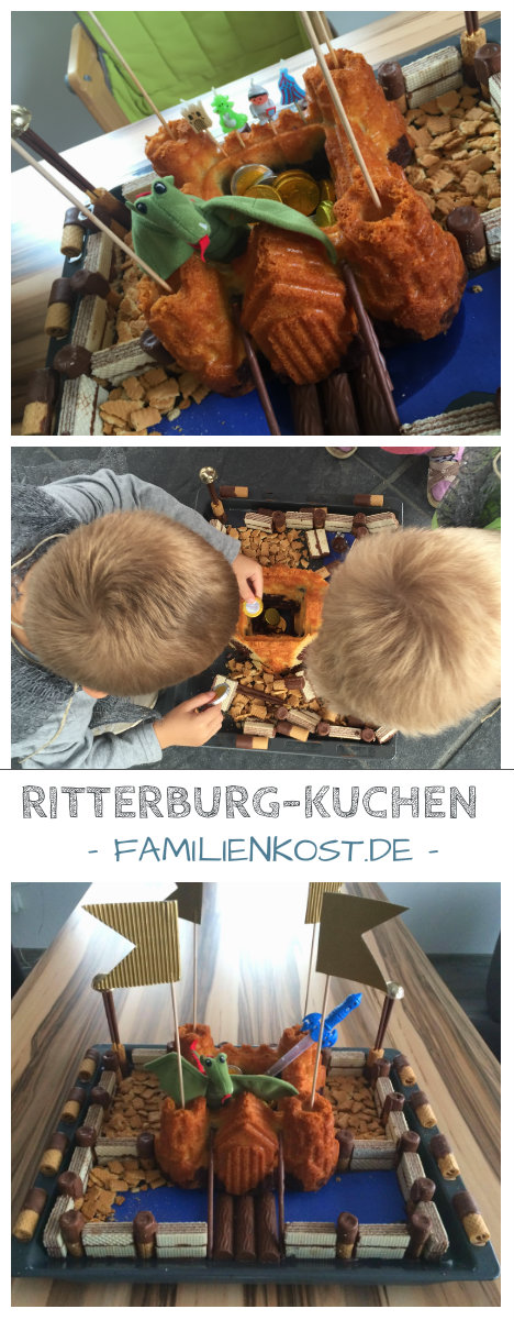Einfacher Ritterburg Kuchen aus der Silikonbackform Einfacher Ritterburg Kuchen aus der Silikonbackform