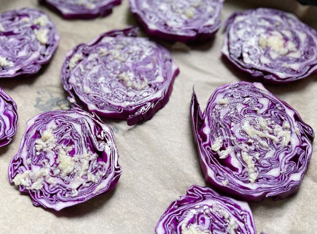 Rotkohl Scheiben Backofen