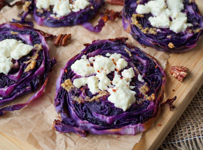 Rotkohl Steaks aus dem Ofen