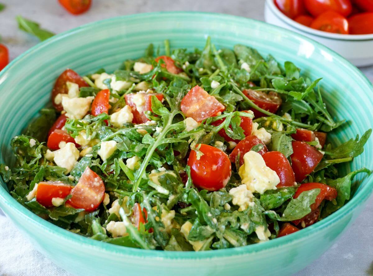 Rucola Salat Mit Feta Und Tomaten