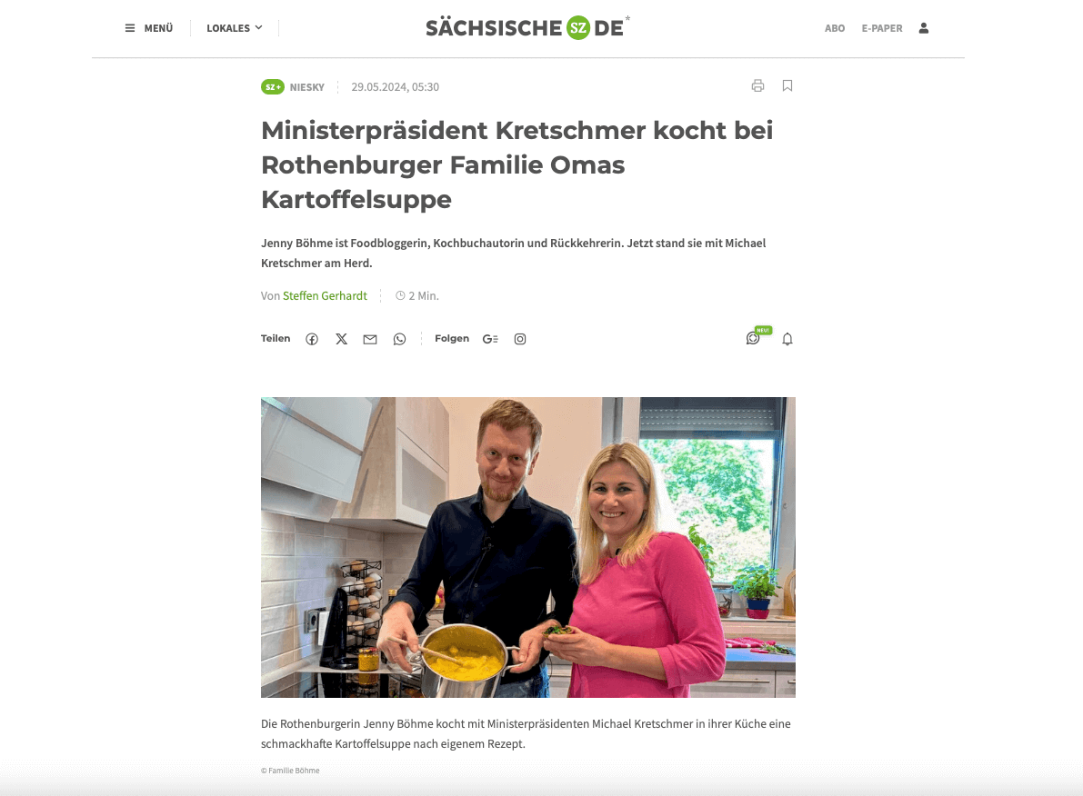 Beitrag Sächsische Zeitung 29.05.2024
