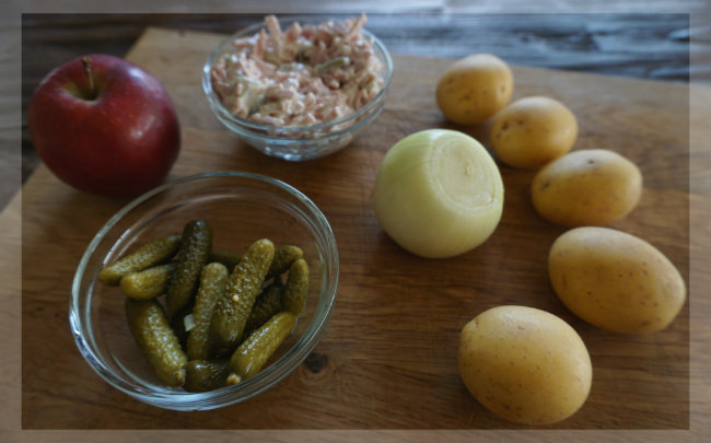 Sächsischer Kartoffelsalat mit Fleischsalat Sächsischer Kartoffelsalat mit Fleischsalat
