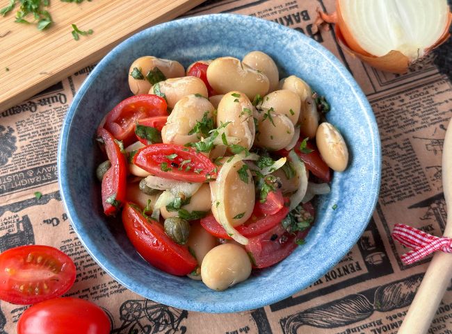 Weiße Bohnen Salat mit Tomaten