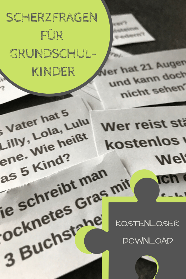 Scherzfragen für Kinder in der Grundschule