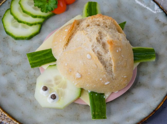 Schildkröten Brötchen für Kinder