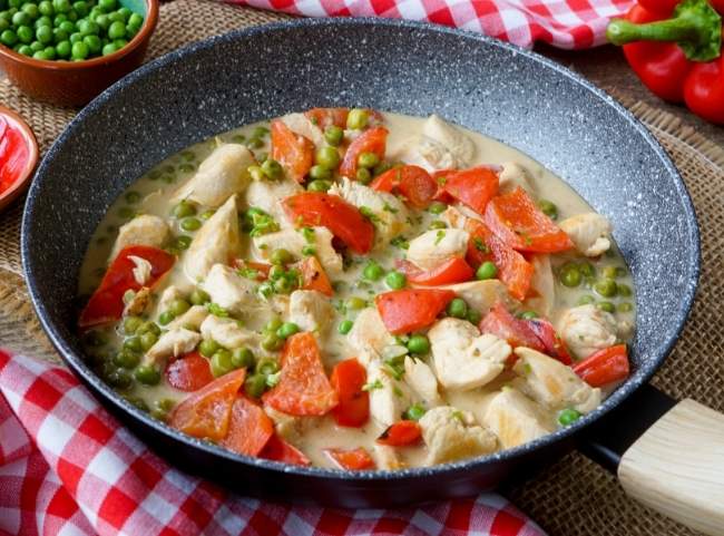 Schnelle Hähnchenpfanne mit Senfsauce