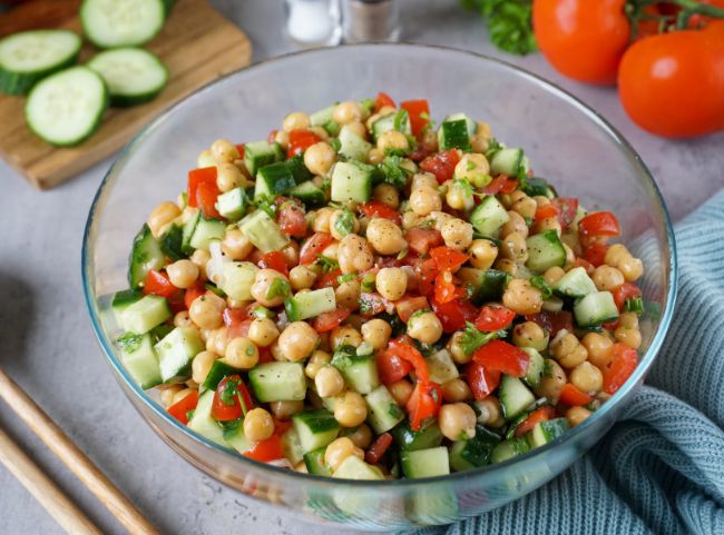 Schneller Kichererbsen Salat Schneller Kichererbsen Salat