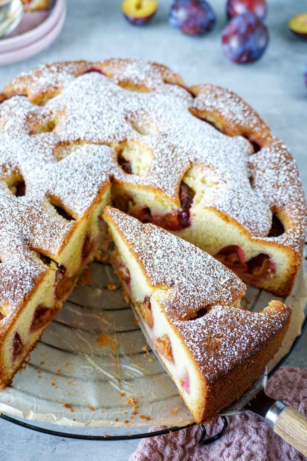 schneller Pflaumenkuchen Rührteig Springform schneller Pflaumenkuchen Rührteig Springform