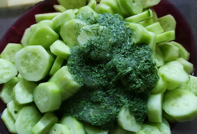 Schnellgurken mit Essig und Dill Schnellgurken mit Essig und Dill