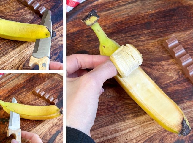 Schoko Bananen Heißluftfritteuse einrollen