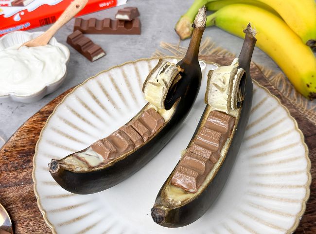 Schoko-Bananen aus der Heißluftfritteuse