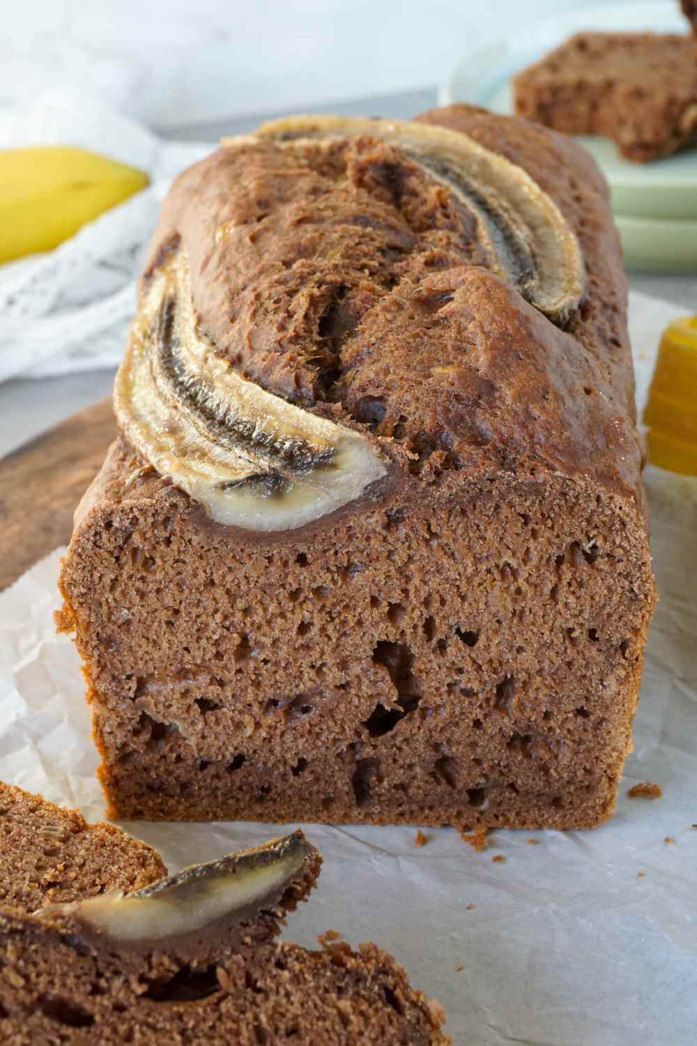 Schoko-Bananenbrot ohne Zucker