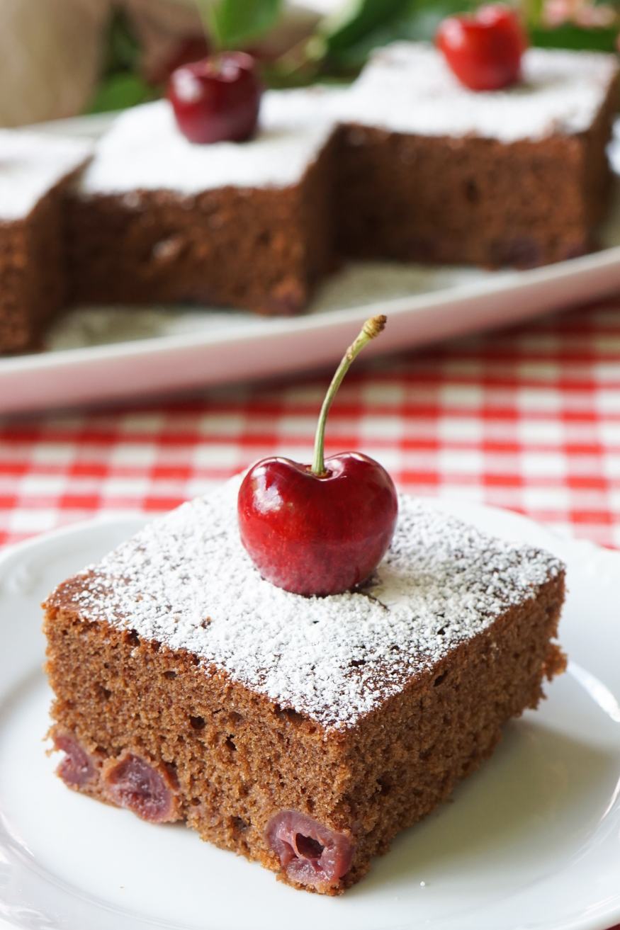 Schoko-Kirschkuchen vom Blech