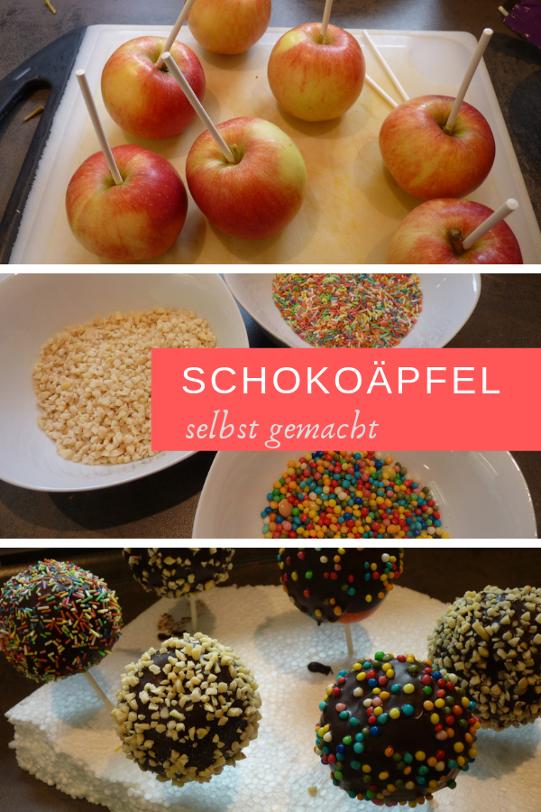 Schokoäpfel selber machen für Kinder Schokoäpfel selber machen für Kinder