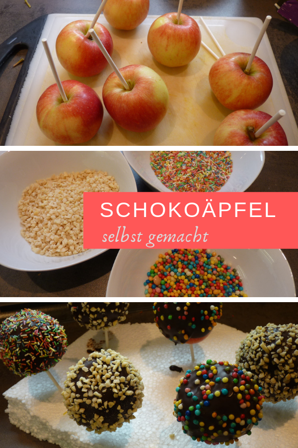 Schokoäpfel selber machen für Kinder