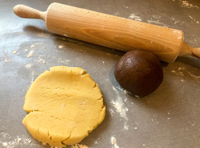 Schwarz Weiß Gebäck Mürbeteig