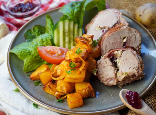 Schweinefilet im Speckmantel Heißluftfritteuse