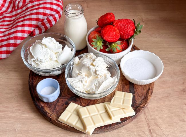 Spaghetti Eis Dessert Zutaten