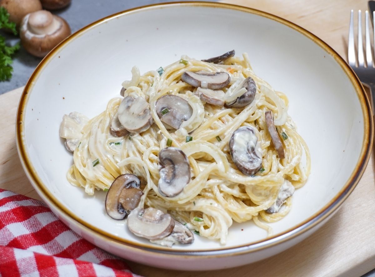 Spaghetti mit Champignons
