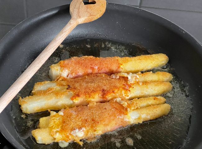 Spargel Cordon Bleu knusprig