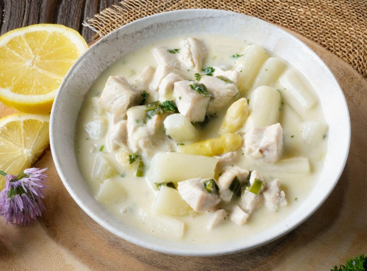 Spargel Hähnchen Pfanne